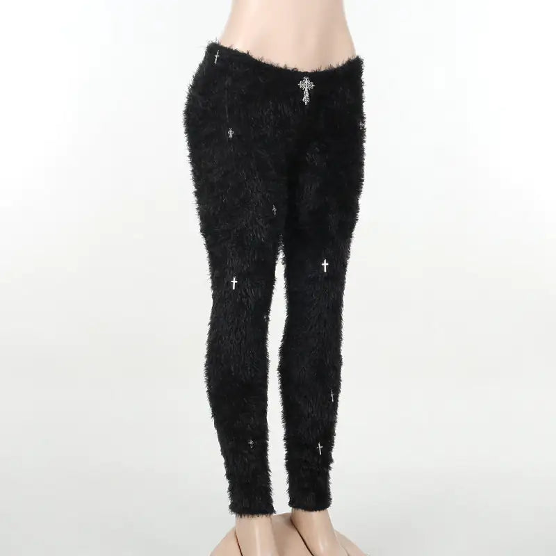 Universal Most Sacred Fuzzy Cross Charm Pants