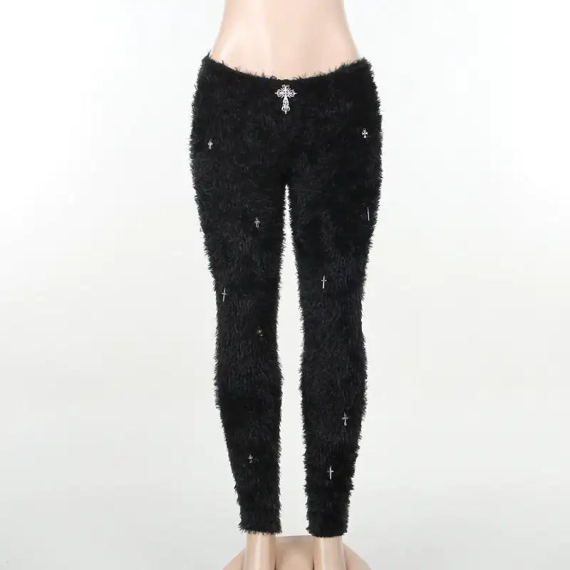 Universal Most Sacred Fuzzy Cross Charm Pants