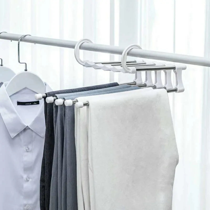 5 Tier Portable Stainless Steel Pants Hanger