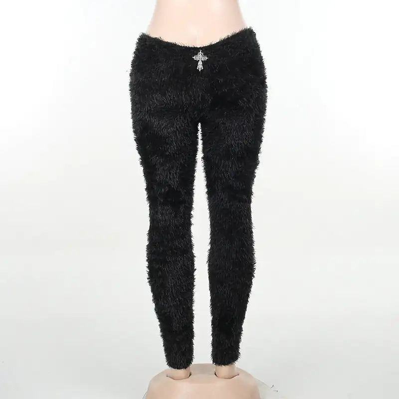 Universal Most Sacred Fuzzy Cross Charm Pants