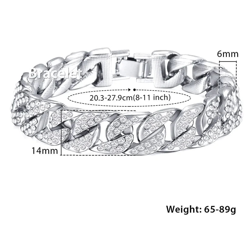 Universal Miami Gold Curb Cuban Bracelet