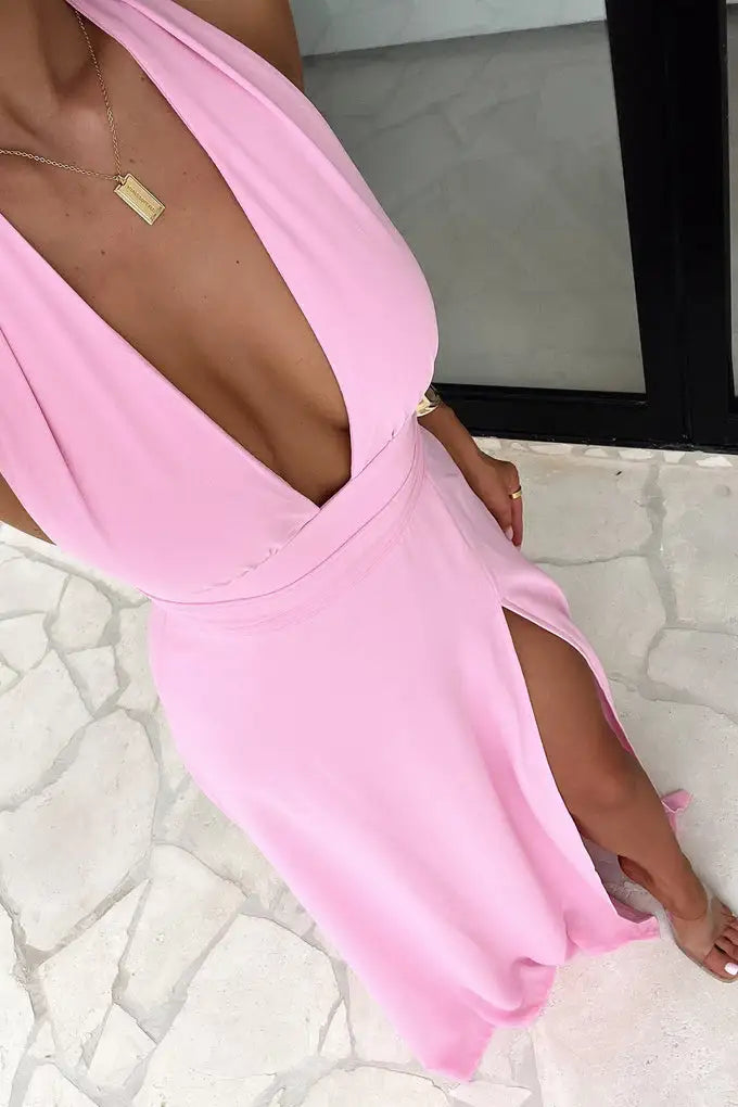 Universal Slim Lace Up Evening Dress