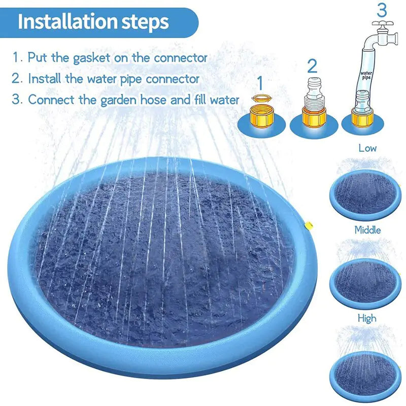 Universal Summer Dog Toy Splash Sprinkler Pad