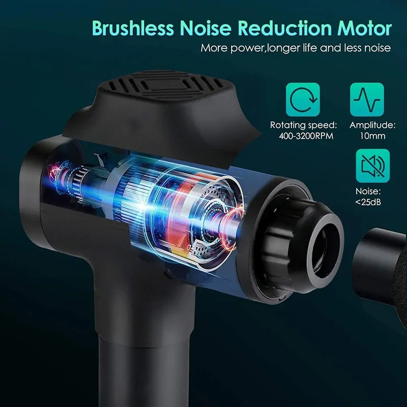 Universal LCD Display Massage Gun Deep Muscle Massager