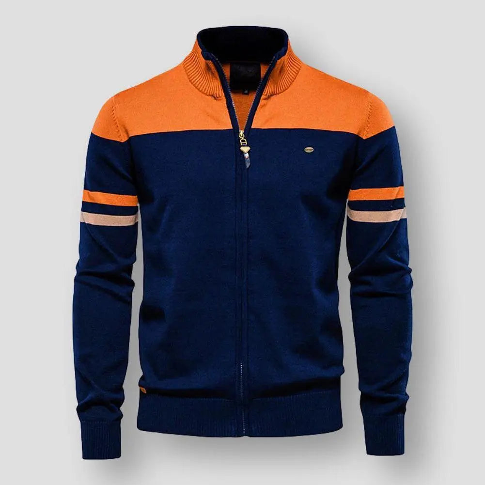 Zipper Turtleneck Cardigan
