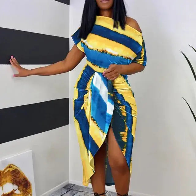 Universal Dress Women Summer Sexy Stripe