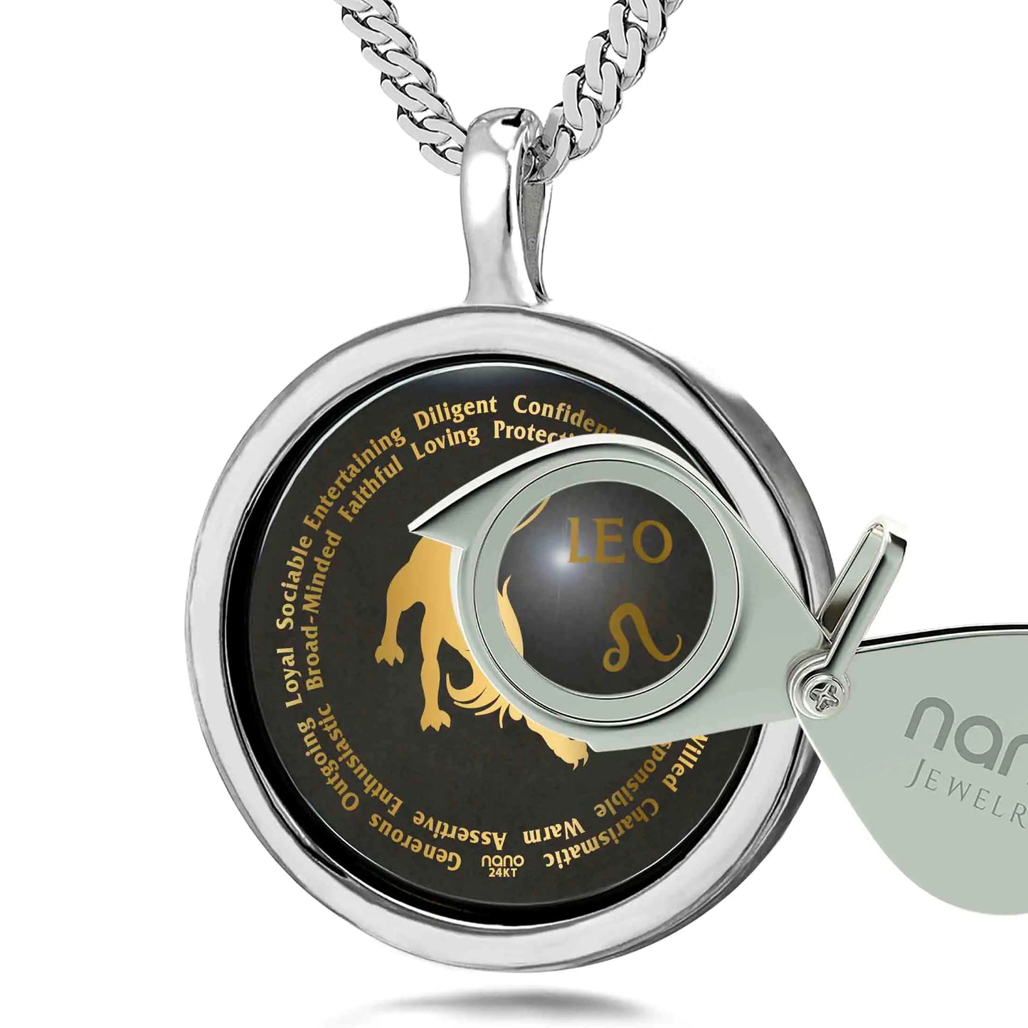 Universal Leo Necklaces for Lovers of the Zodiac 24k Gold Inscribed