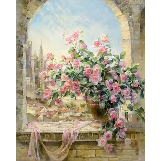 Universal DIY Flower Paint by Number Kit for Adults
