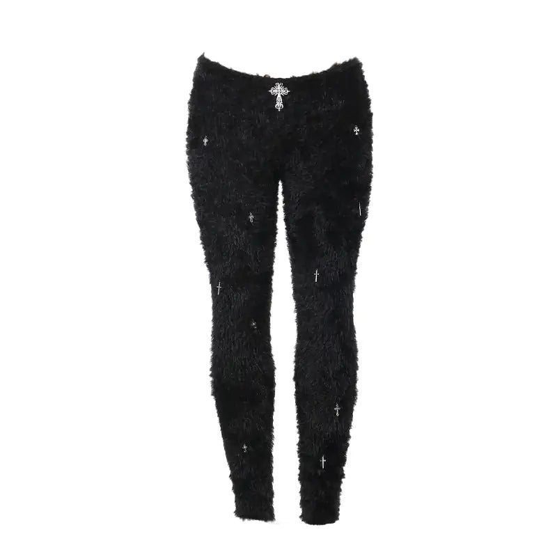 Universal Most Sacred Fuzzy Cross Charm Pants