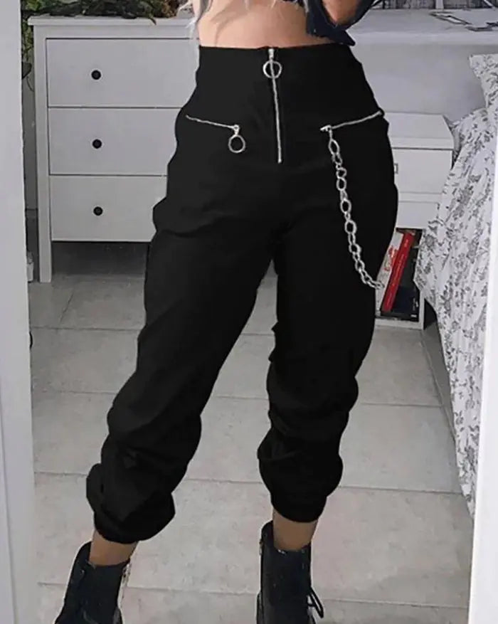 Universal Casual Harem Pants with Chain