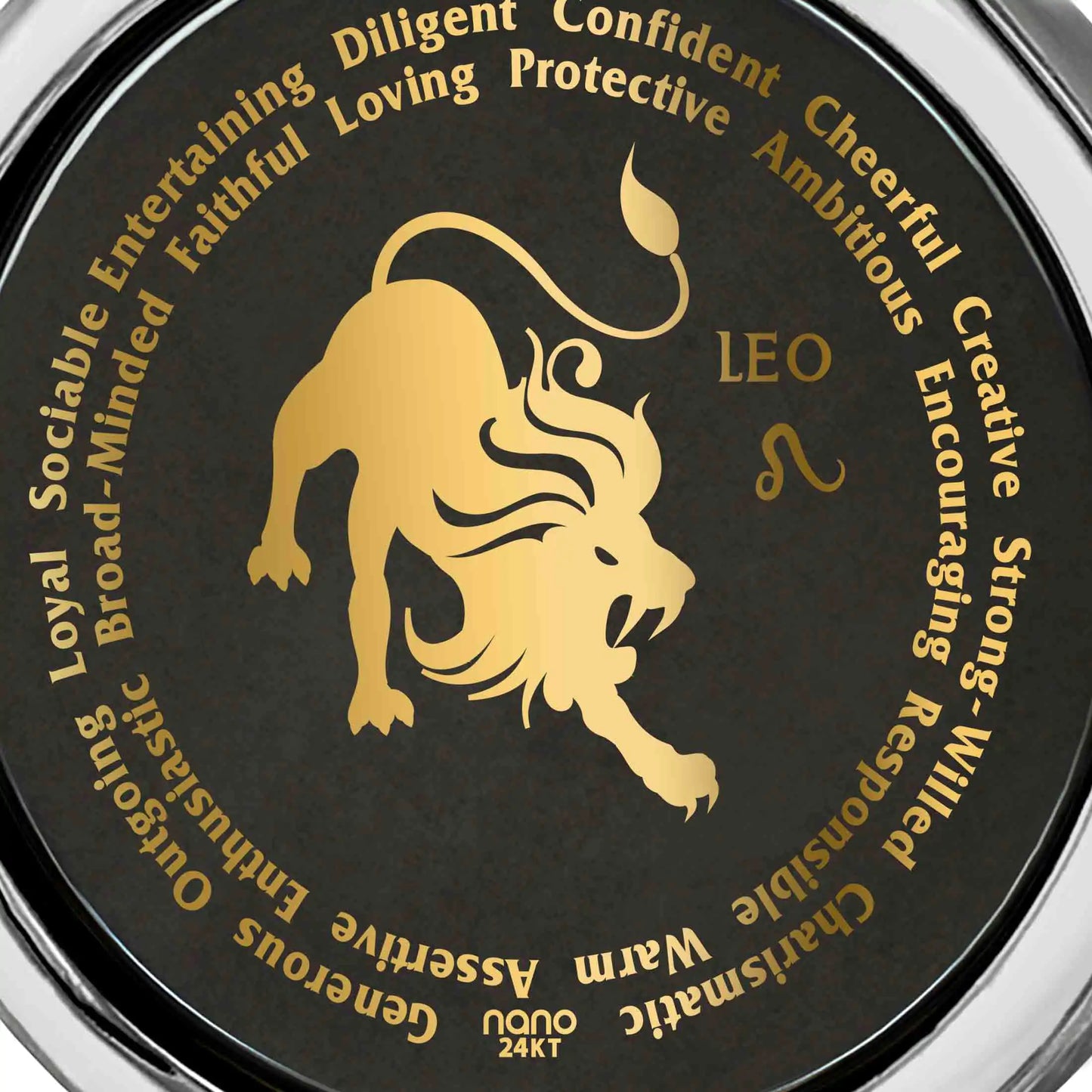Universal Leo Necklaces for Lovers of the Zodiac 24k Gold Inscribed