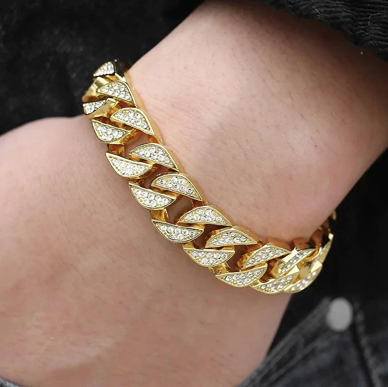 Universal Miami Gold Curb Cuban Bracelet
