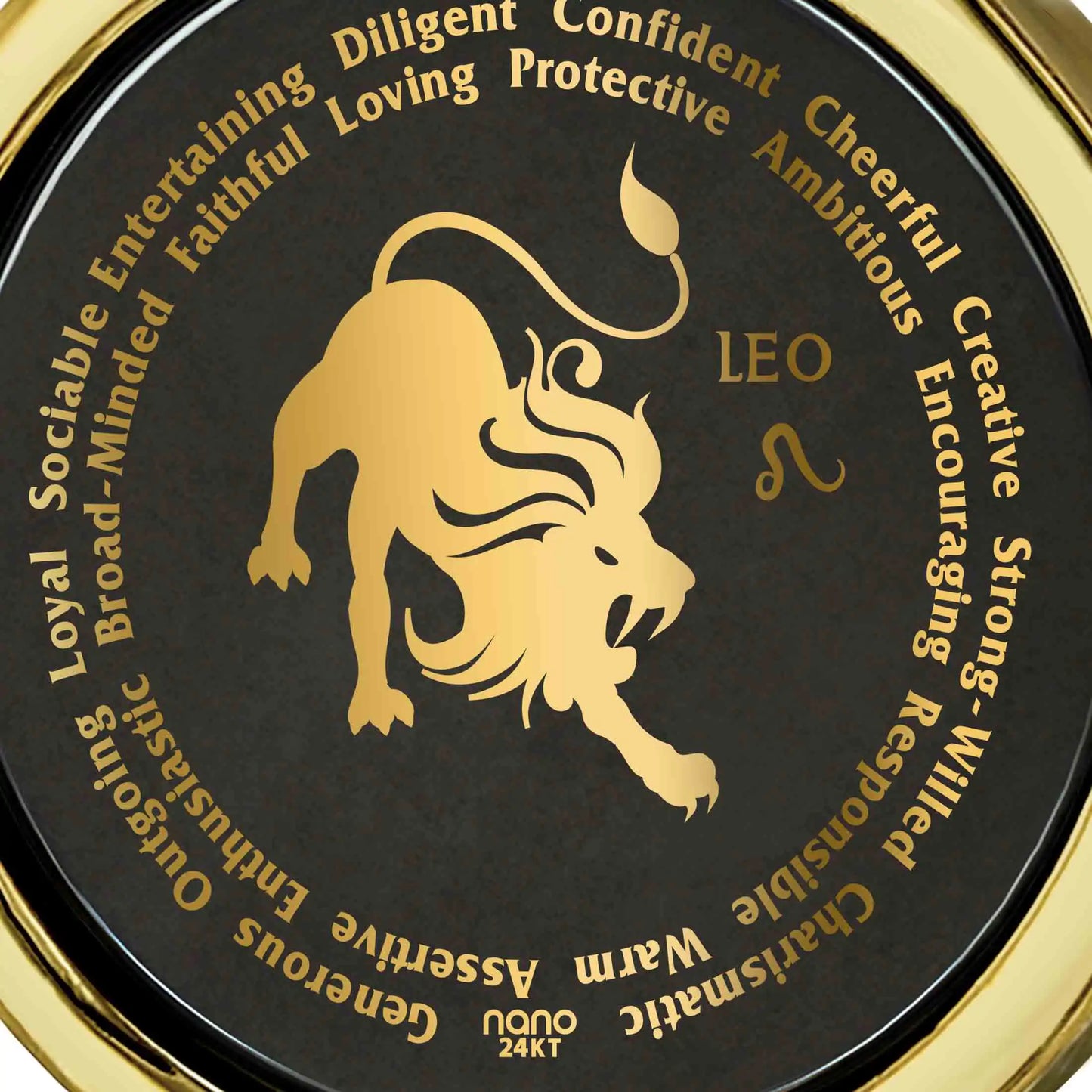 Universal Leo Necklaces for Lovers of the Zodiac 24k Gold Inscribed