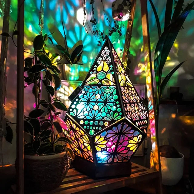 Wooden LED Projection Night Lamp