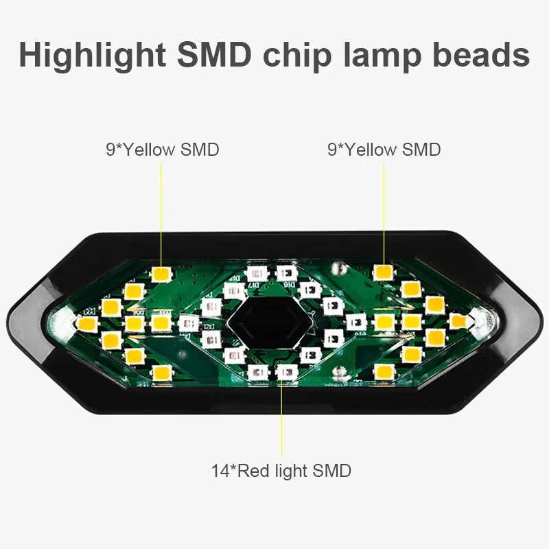 Bike Turn Signals Rear Light with Horn