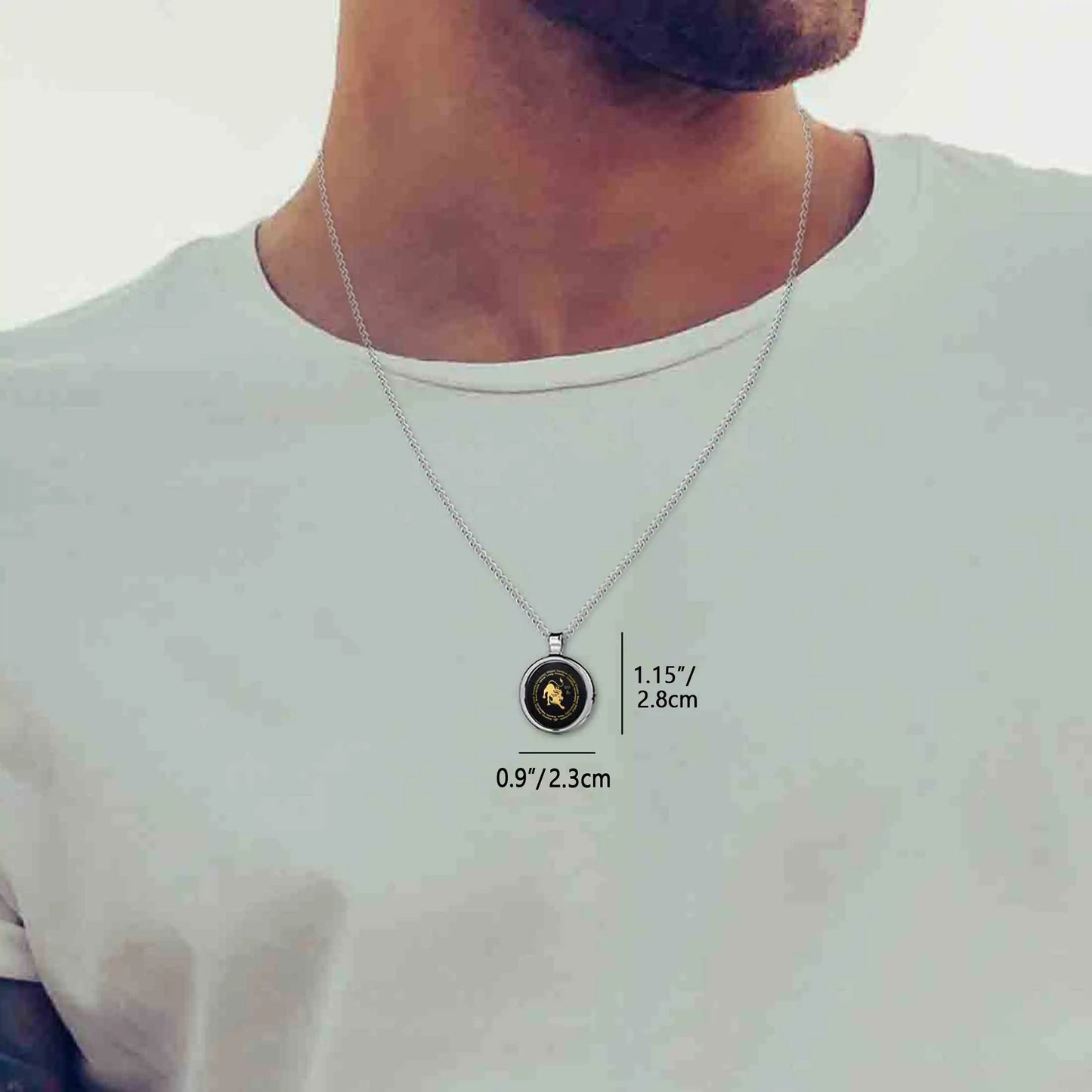 Universal Leo Necklaces for Lovers of the Zodiac 24k Gold Inscribed