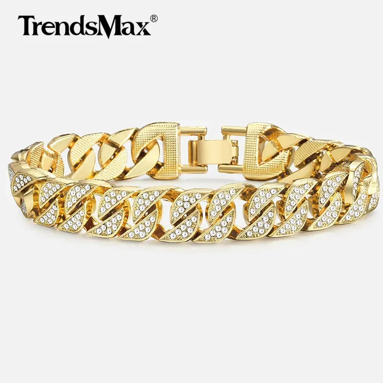 Universal Miami Gold Curb Cuban Bracelet