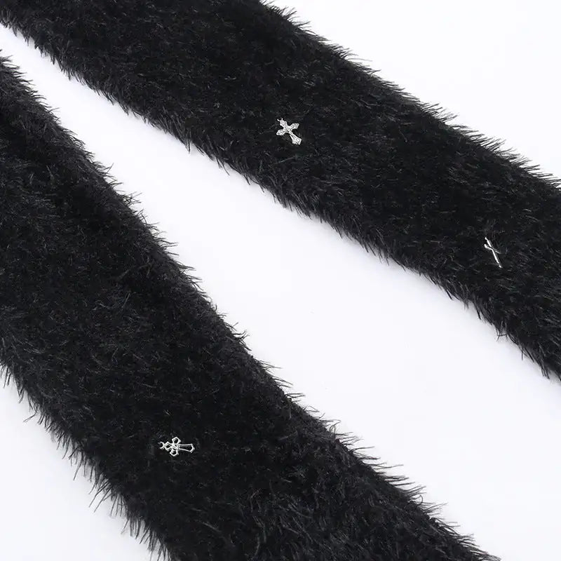 Universal Most Sacred Fuzzy Cross Charm Pants
