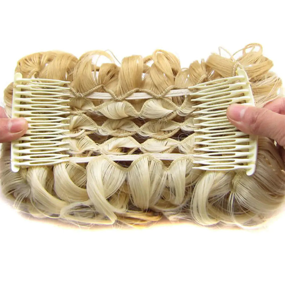 Universal Short Curls Extension Bun