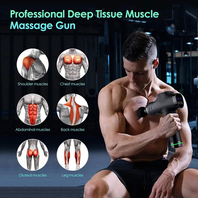 Universal LCD Display Massage Gun Deep Muscle Massager