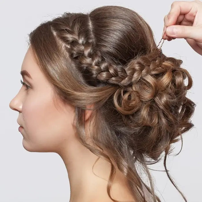 Universal Short Curls Extension Bun
