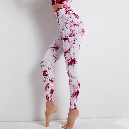 High Waist Tie-Dye Yoga Pants for Women