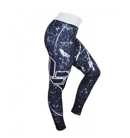 High-Waisted Quick-Dry Yoga Leggings with Print
