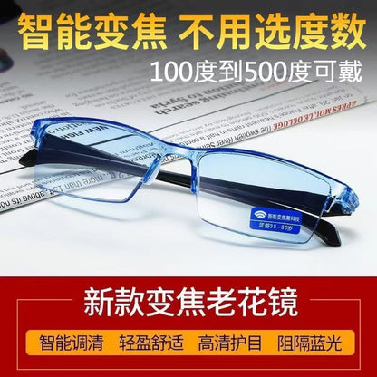 Smart Adjustable Reading Glasses with Anti-Blue Light