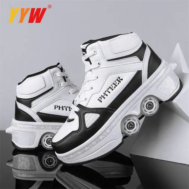 Casual Sneakers Walk Roller Skates