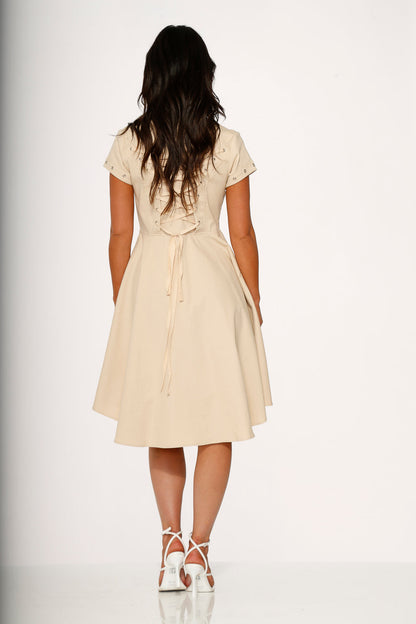 10273 Battalion Khakis HiLo Swing Dress