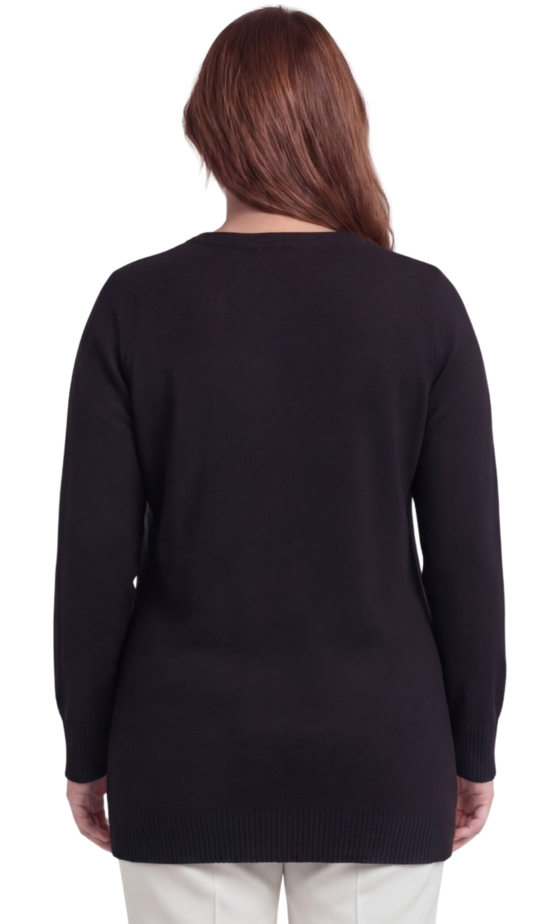 Women's Cozy Long Sleeves Snowflake-Decorated Color Block Holiday Crewneck Sweater - Classy Christmas Pullover in 100% Soft Durable Acrylic