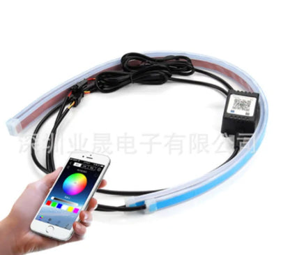 2 Pieces RGB Daytime Strip For Headlight