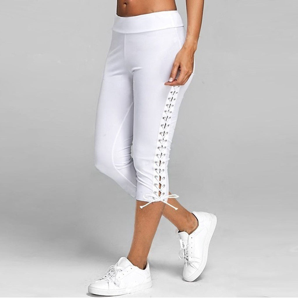 Slim-Fit Multicolor Track Pants with Eyelet Straps