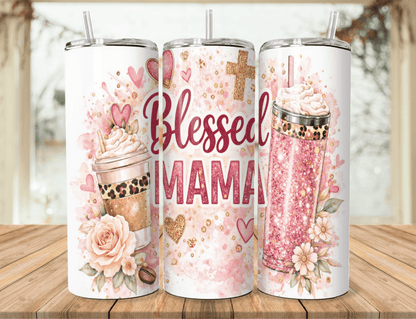 Blessed Mama Tumbler – 20oz Stainless Steel Christian Mom Cup