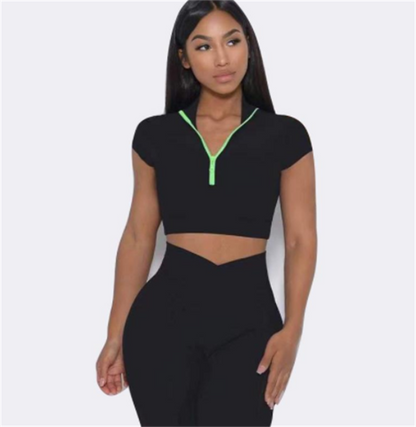 High Waist Yoga Clothes with Hip Lift Sports Bra