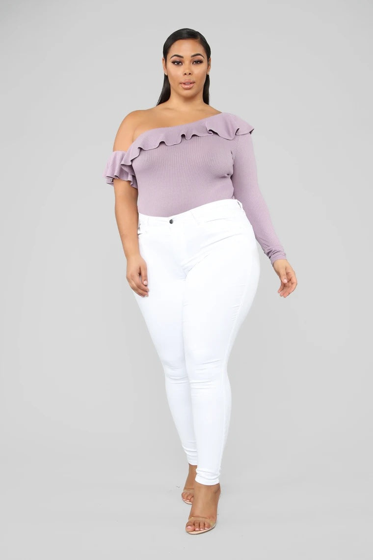 High Waist Skinny Denim Jeans - Casual Stretch Pants