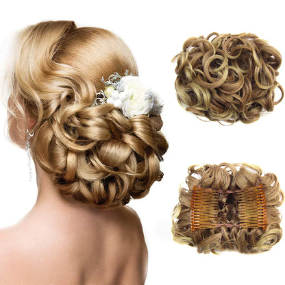 Universal Short Curls Extension Bun