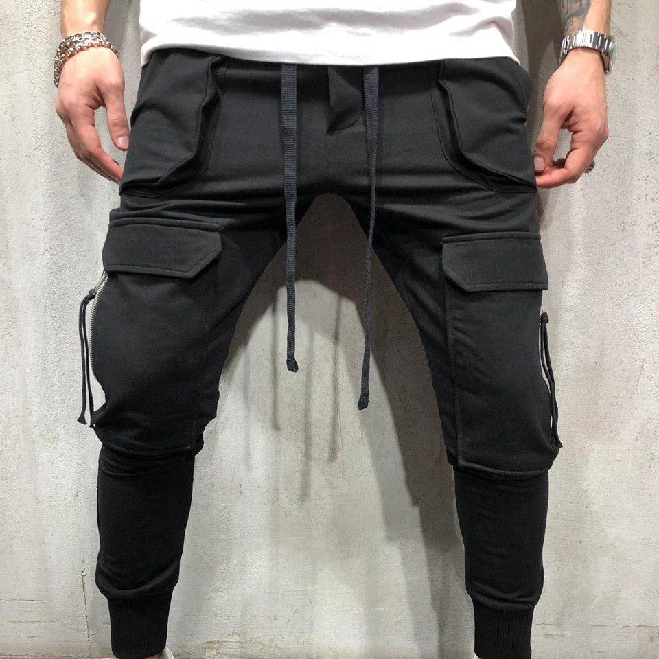 Slim-Fit Track Pants with Zipper Pockets