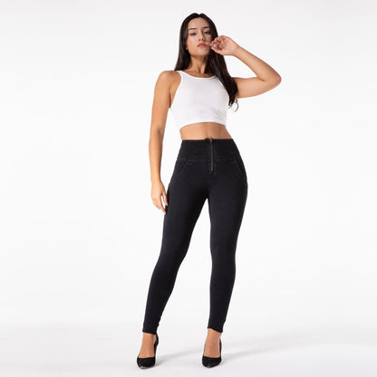 High Waist Yoga Denim Pants for Women with Hip Lift