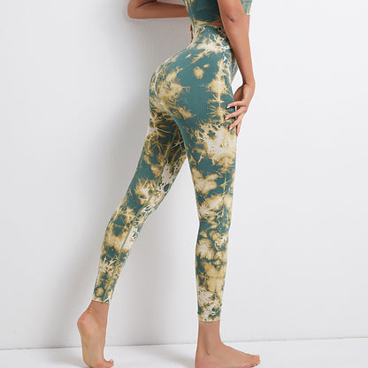High Waist Tie-Dye Yoga Pants for Women