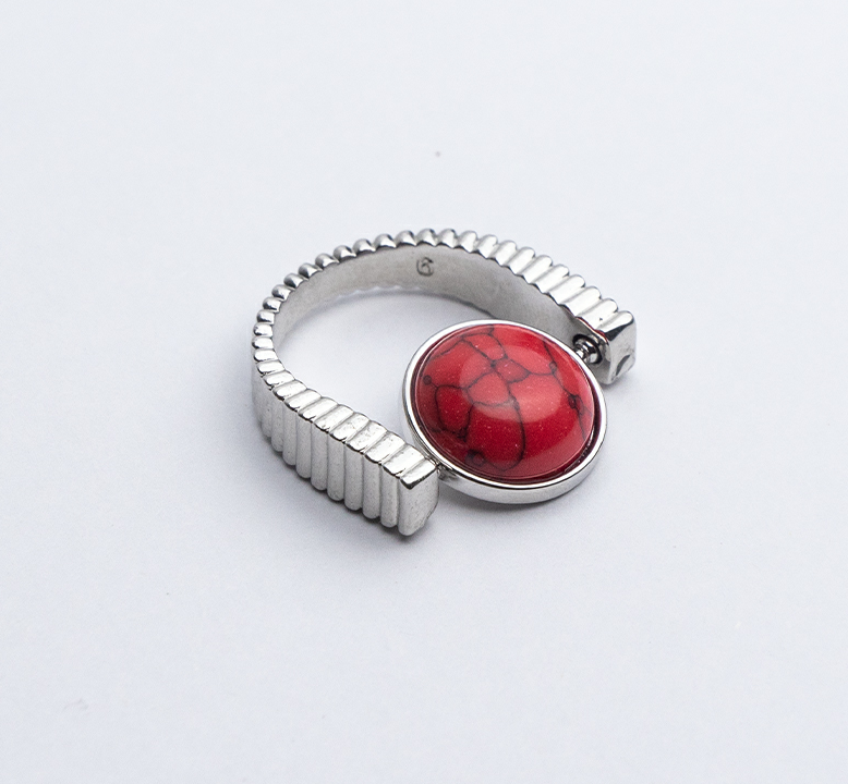Natural Stone Fidget Spinner Rings for Stress Relief
