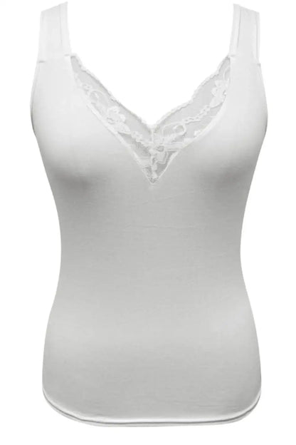 Full Size Lace Detail V-Neck Tank Top Plus Size
