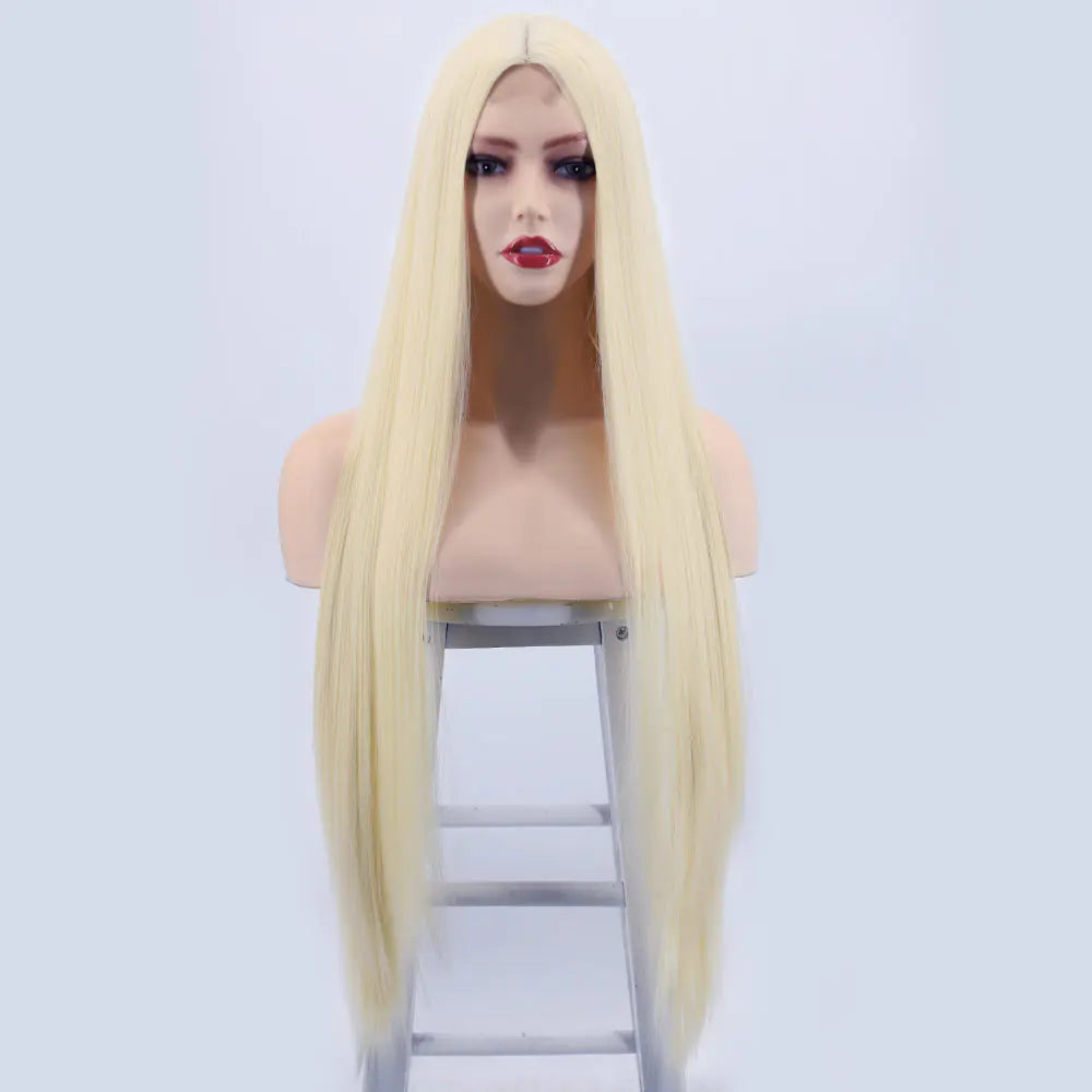 Front Lace Long Straight Hair Synthetic Wig