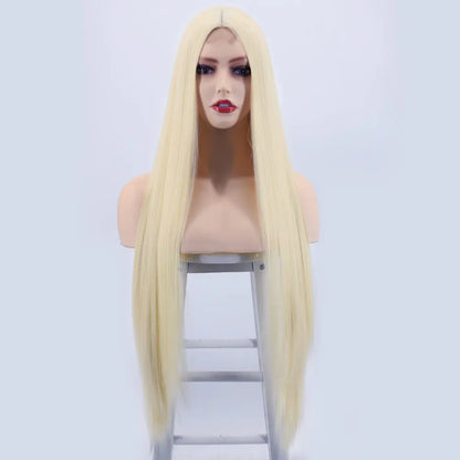 Front Lace Long Straight Hair Synthetic Wig
