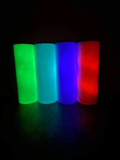 Glow in the Dark Tumbler: Color Changing 20oz Steel Cup