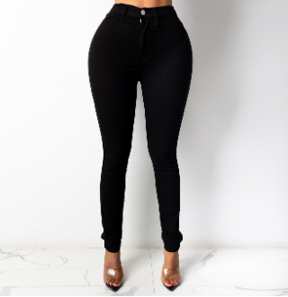 Women's White High Waisted Skinny Jeans with Pockets