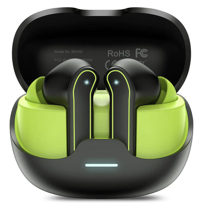 Wireless Earbuds Bluetooth 5.3 Headphones HiFi Stereo Wireless Earphones with ENC Noise Cancelling Mic IP7 Waterproof Mini Bluetooth Earbuds 48H Touch Control Ear buds for Android/iOS Black