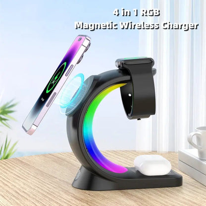 4 In 1 Light Charging Magnetic Wireless Charging Station