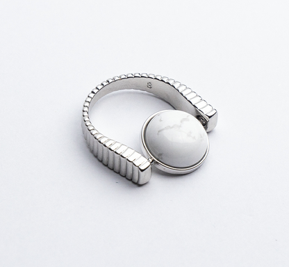 Natural Stone Fidget Spinner Rings for Stress Relief
