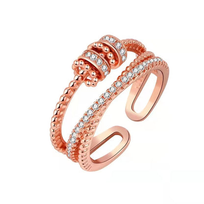 Turnable Anxiety Rings with Beads for Stress Relief